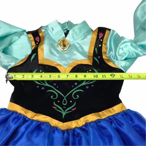 Halloween Costume Girl's Kid / Youth FROZEN Princess Anna Blue Full Tulle Skirt. - Picture 12 of 16